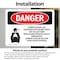 Signmission Carbon Dioxide Gas Discharge Danger Sign, Vinyl Decal, 7in W x 5in L, 2PK OS-2PACK-DS-D-57-L-2412 - alternate 4